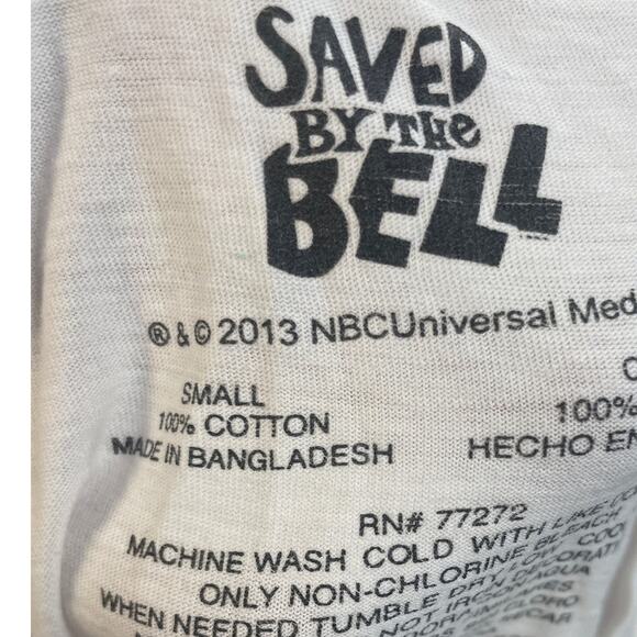 2013 Saved By The Bell Womens Small Kelly 100% Cotton Short Sleeve Tee Shirt - Picture 4 of 4
